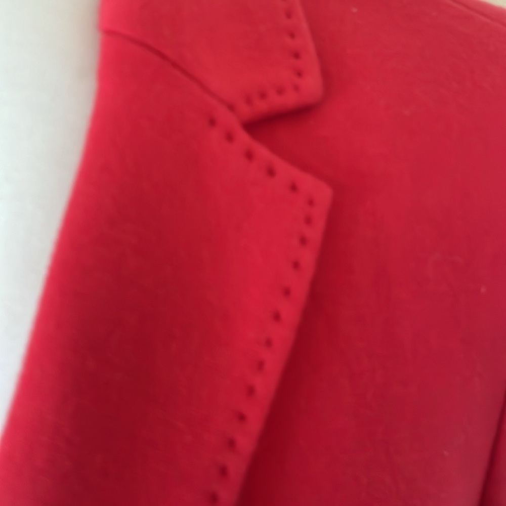Talbots Aberdeen Red Fully Lined Cotten Blend Blazer Size 10P - Picture 3 of 11